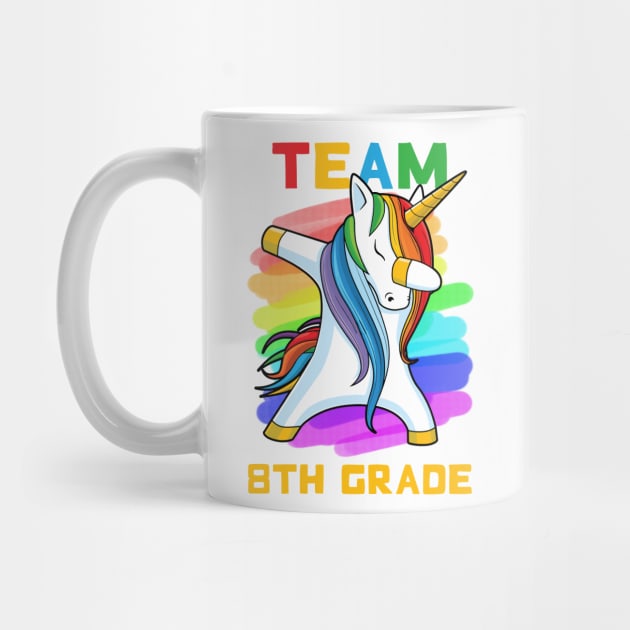 Team 8TH GRADE Unicorn Dabbing Gift Back To School by johnbbmerch